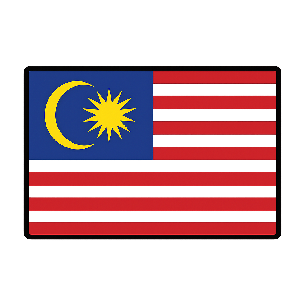 20250802 0131 malaysian flag icon simple compose 01k1kn8x7wf3wrpgyr4mrcq99c