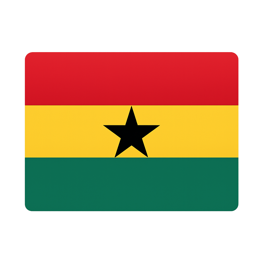 20250802 0137 ghana flag icon simple compose 01k1knn431fj5aym3gr6nfj3ak